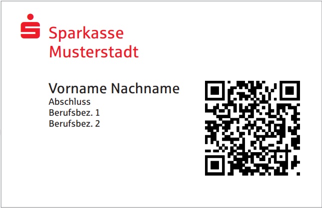 Visitenkarte 1 Sparkasse Musterstadt
