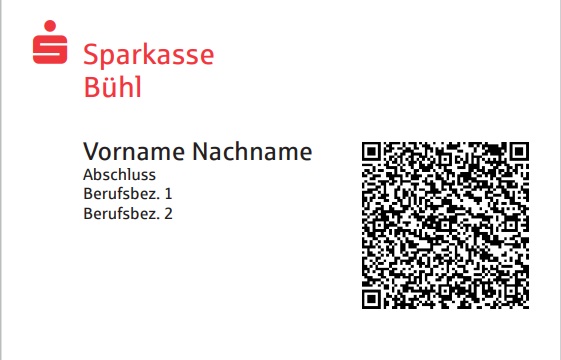 Visitenkarte 1 Sparkasse Bühl